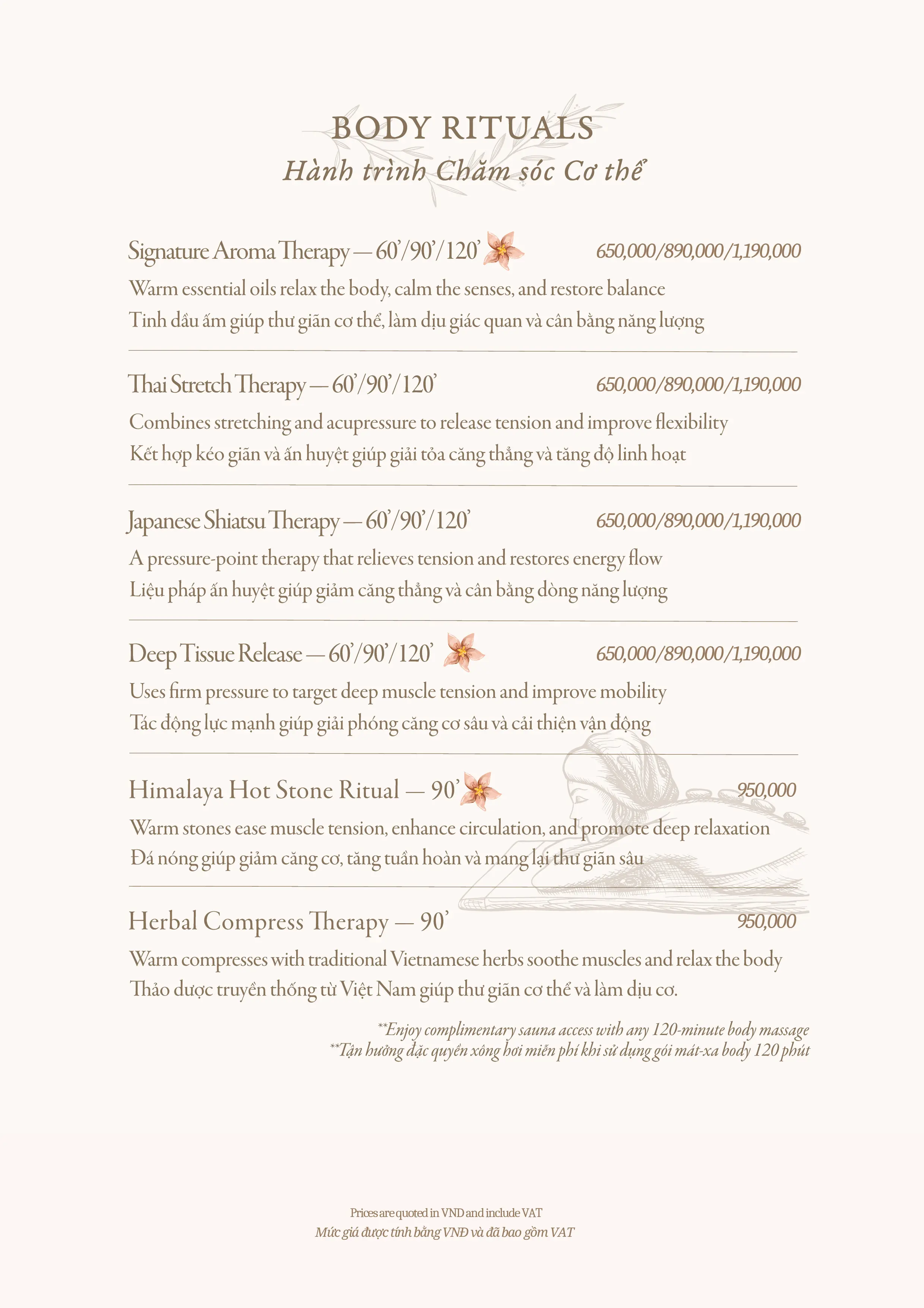 SOLÉA Spa Menu Page 4