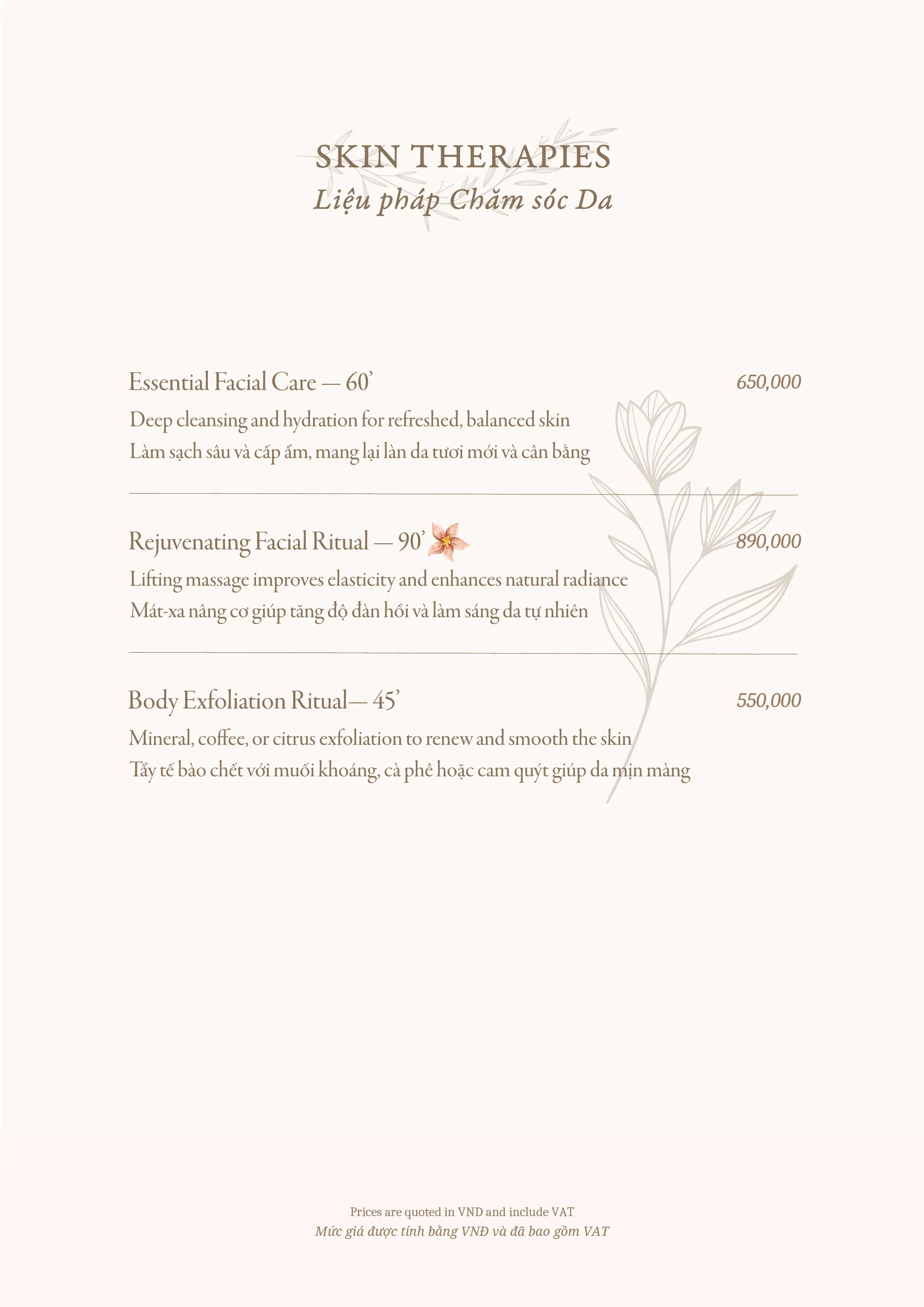 SOLÉA Spa Menu Page 6
