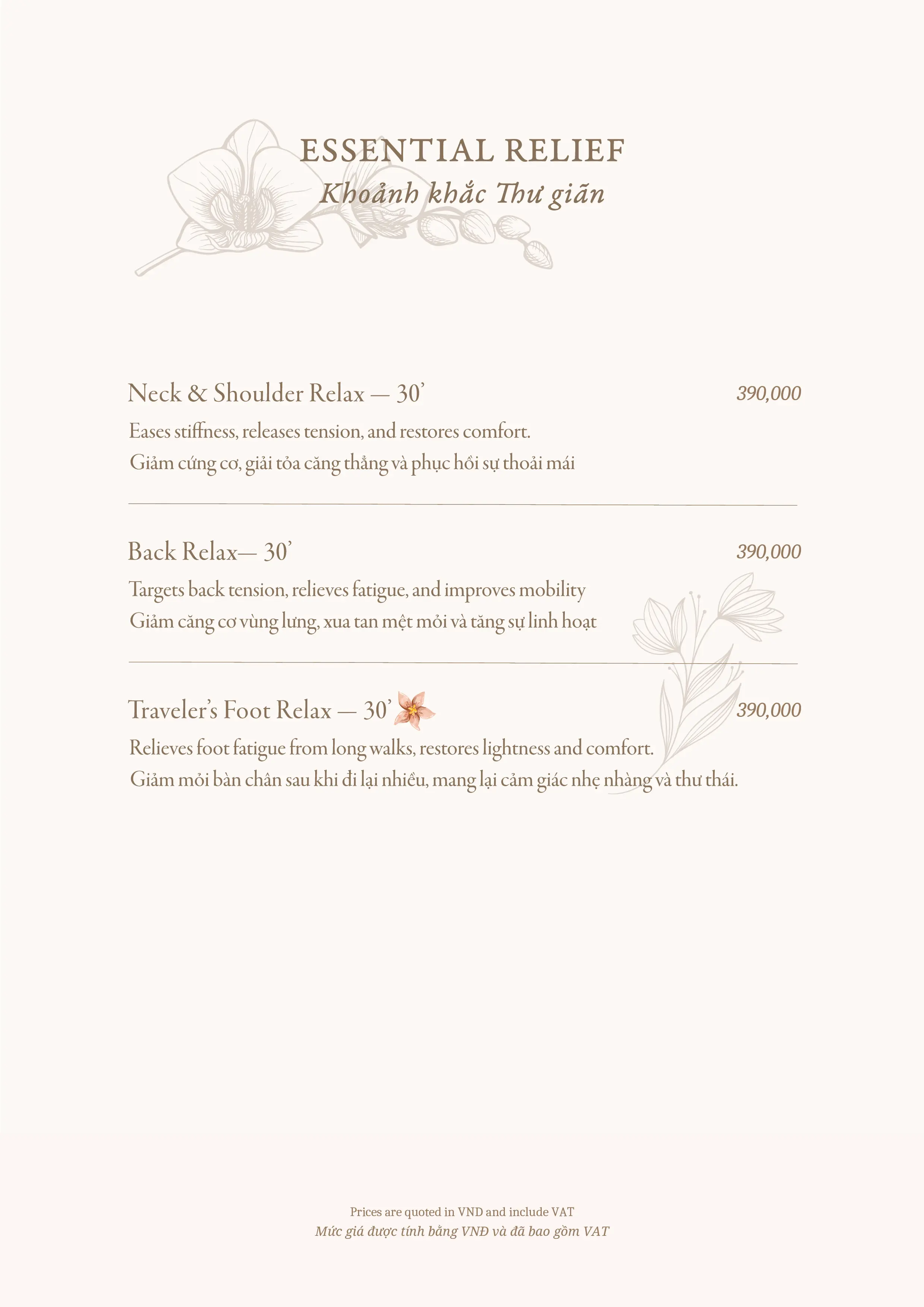 SOLÉA Spa Menu Page 8